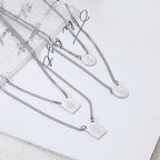 Virgin Mary Curb Chain Necklace — Silver