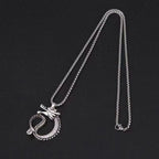 Dragon Zodiac Steel Pendant Chinese Style Retro