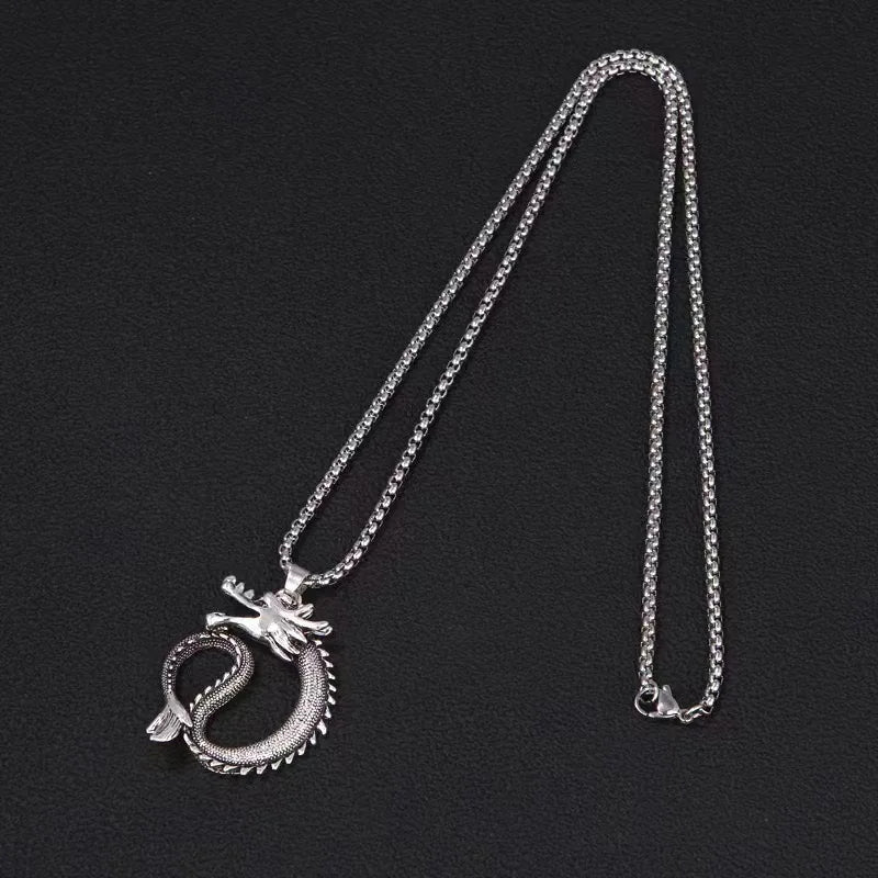 Dragon Zodiac Steel Pendant Chinese Style Retro