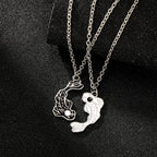 Goldfish Yin Yang Tai Ji Necklace — Black-Tone