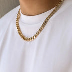 Simple Stainless Steel Cuban Chain Necklace for Men Gold Silver Color Metal Chain On The Neck Choker Jewelry Party Male DIY Gift
