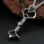 Vintage Gothic Key Pendant Necklace — Stainless Steel