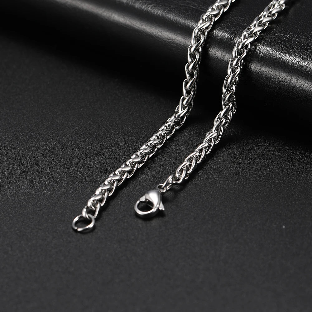 My Shape Basic Cuban Chain Necklaces for Men Chains Punk Figaro Box Curb Chain Chokers Lobster Clasp Fashion Male