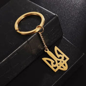Emblem Poseidon Trident Pendant Necklace — Multi-Tone, Zinc Alloy