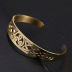 VASSAGO Viking Celtic Knot Cuff Bracelet Men's Nordic Triskele Symbol Irish Stainless Steel Bangle Vintage Amulet