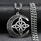 Gothic Celtic Knot Pendant Necklace — Stainless Steel