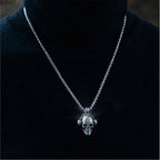 Headphone Skull Pendant Necklace — Stainless Steel