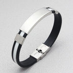 Steel Bracelet Metal Silicone Leather Gym