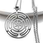 Hecate Wheel Pendant Necklace — Stainless Steel