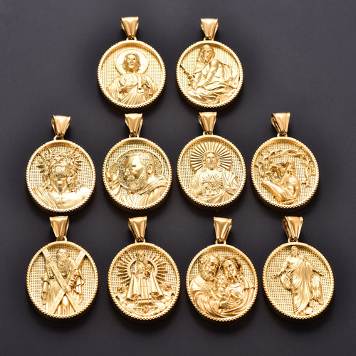 Jesus Cross Gold Pendant Necklace