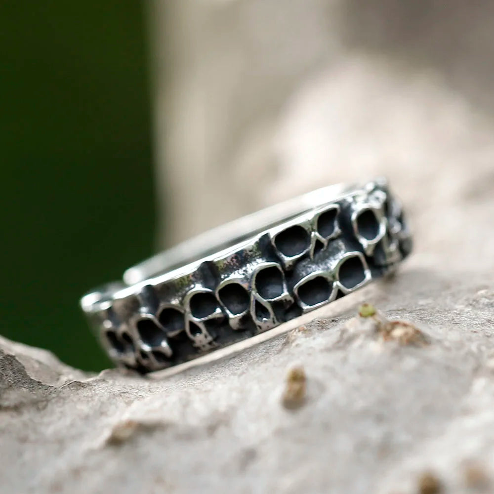 2022 NEW Men's 316L stainless-steel rings Simple skull biker RING for teenfashion Jewelry Gifts free shipping