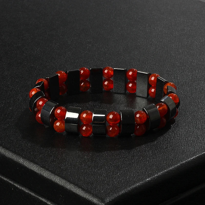 Fashion Wave Hematite Magnetic Bracelet Men Original Beaded Hematite Energy Bracelets for Women Positive Energy Jewelry
