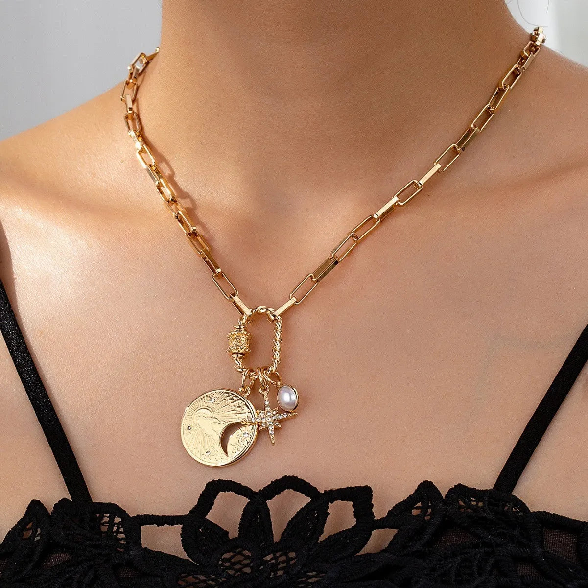Devil's Eye Multi-Layer Chain Necklace