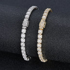 Tennis Chain Necklace Stainless Steel 5MM Cluster