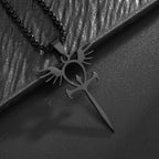 Vintage Egyptian Key of Life Ankh Cross Pendant Horus Patronus Necklace Men's Fashion Pharaoh Amulet Jewelry