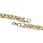 Flat Byzantine Chain Link Bracelet — Stainless Steel