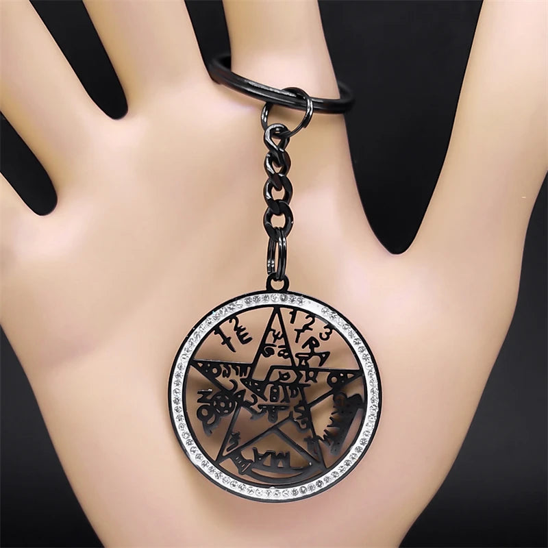 Star Key Gold Ring Witchcraft Jewish Tetragrammaton