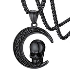 Skull Pendant Necklace — Stainless Steel Gothic
