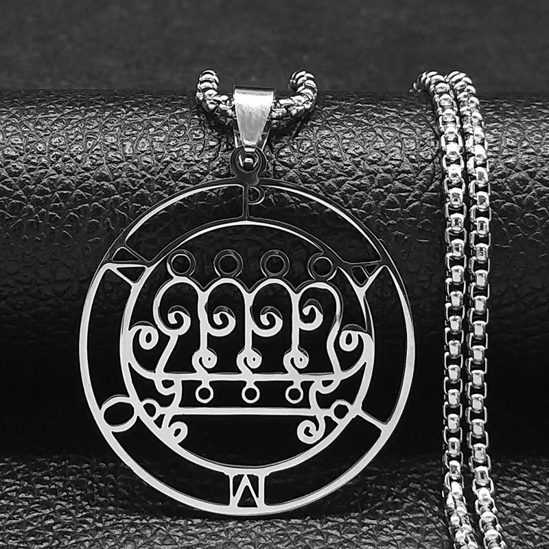 Sigil Lucifer Paimon Pendant Necklace — Stainless Steel