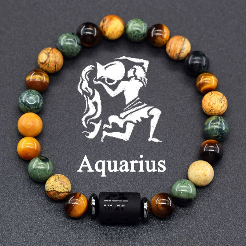 12 Zodiac Signs Bracelet Homme 12 Constellation Jewelry for Women Scorpio Gemini Sagittarius Bracelet Friendship Gift Whoelsales