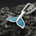 Blue Whale Tail Pendant — Stainless Steel