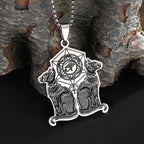 Eye of Horus Moon Goddess Bastet Stainless Steel Necklace for Men Women Mystical Ancient Egyptian Amulet Jewelry Gift
