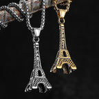 Eiffel Tower Pendant Necklace — Stainless Steel