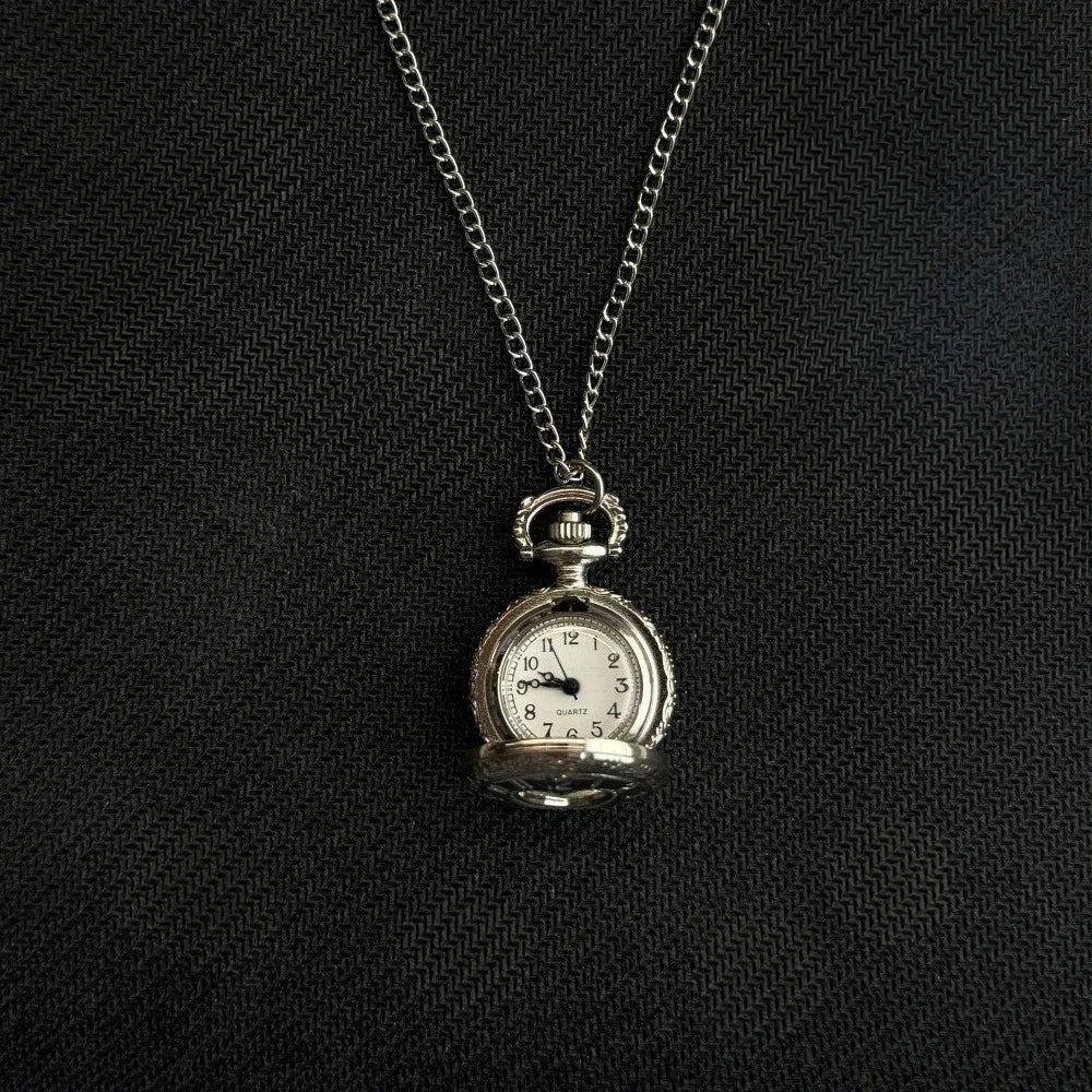 Original Hollow Heart Pocket Watch Chain keychain Design Steampunk Clock Vintage Necklace Pendant Jewelry Watch Men