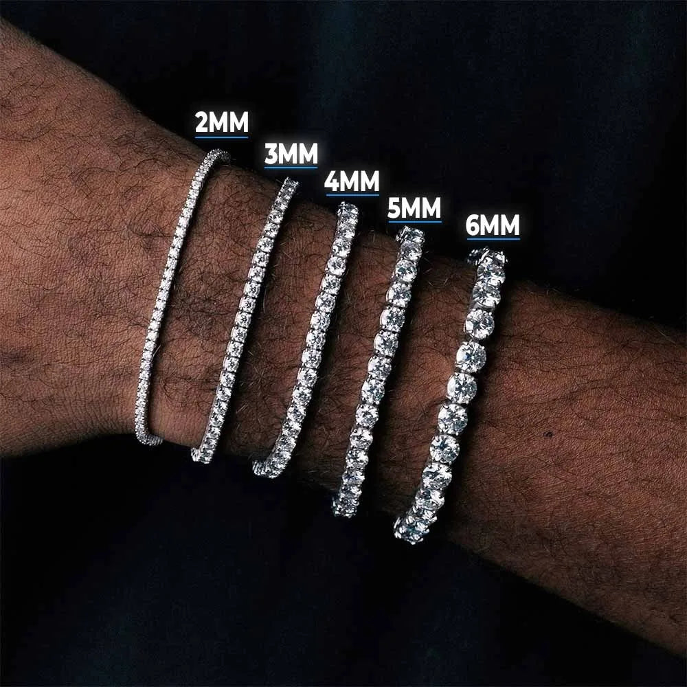 Tennis Bracelet Stainless Steel Moissanite 2/3/4/5MM