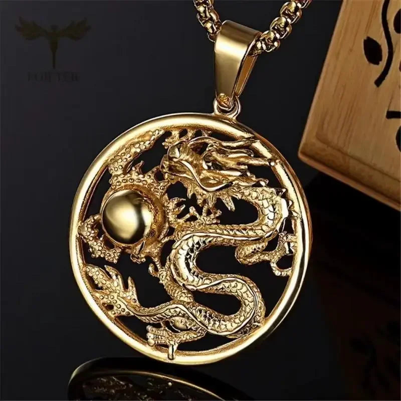 Snake Demon Skull Pendant Necklace — Gothic Vintage