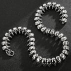 Punk Rock Skull Head Link Chain Necklace for Men Heavy Stainless Steel Men's Necklaces Choker Gothic Jewelry Items