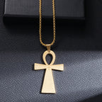 Shining Iced Out Ancient Egyptian God Eye of Horus Cross Pendant Necklace for Men and Women Hip Hop Trendy Amulet