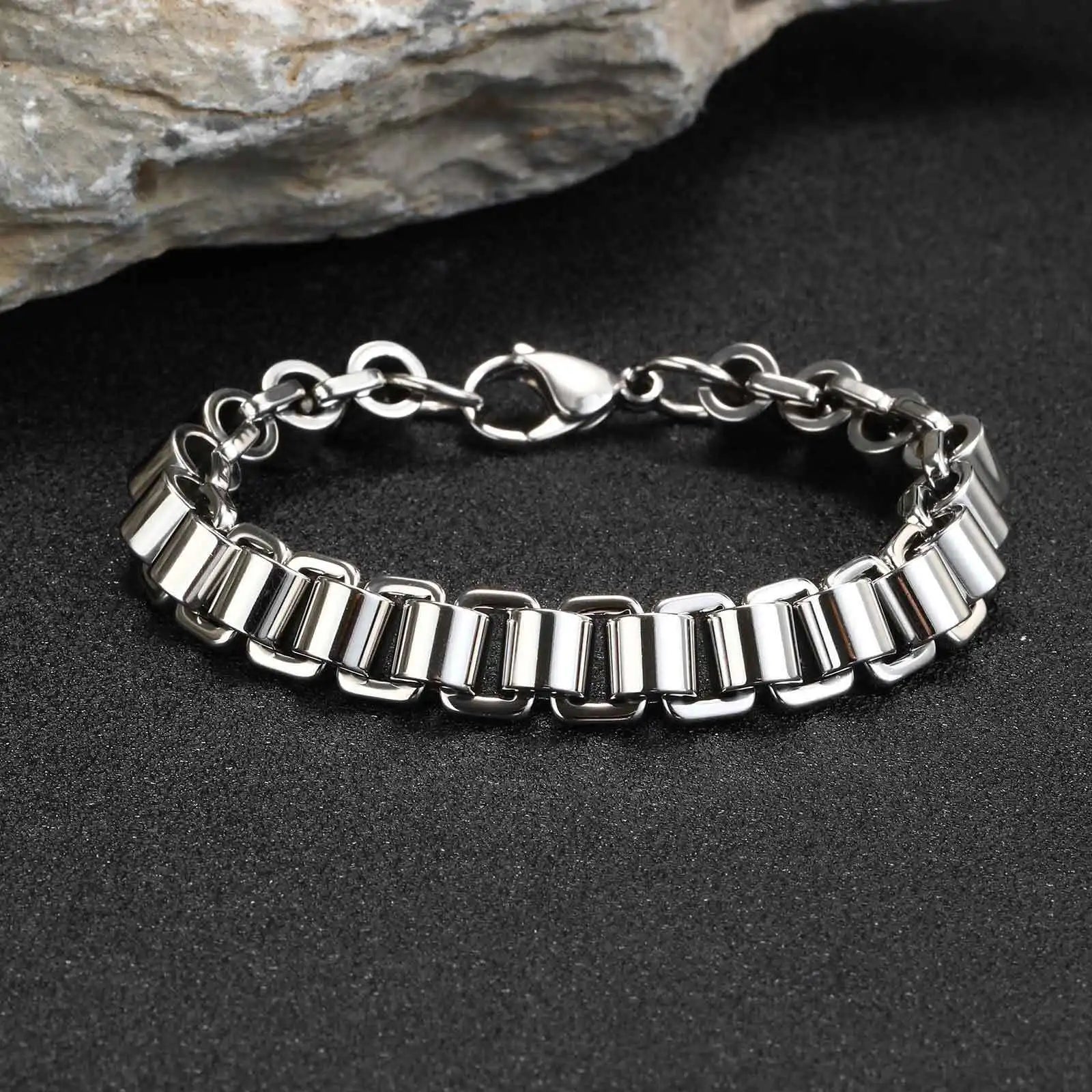 Heavy Bike Link Chain Bracelet — Stainless Steel