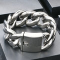 Luxury 30mm Cuban Link Chain Bracelet for Man Vacuum Plated Stainless Steel Men's Bracelets Hip Hop Heavy Duty Street