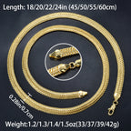 Classic Herringbone Chain Necklace for Daily Wear 24 Inch