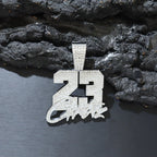 New Fashionable Men Hip Hop Number 23 Pendant Necklace With 13mm Cuban Chain HipHop Alloy Iced Out Bling Necklaces