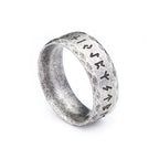 Odin Steel Ring Vintage Viking Letter Rune Nordic