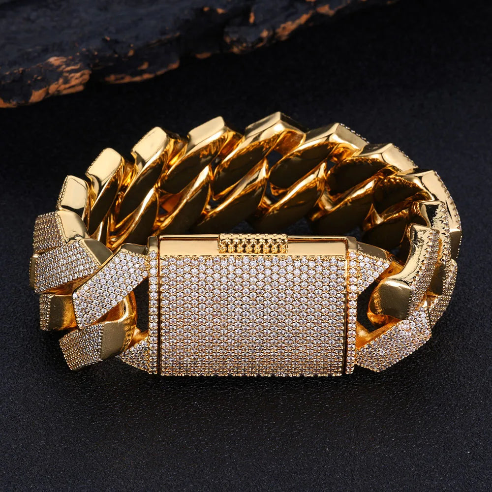 Iced Out Cuban Chain Stainless Steel 26MM 6-Row