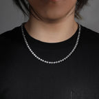 UWIN Iced Shinning Star Tennis Chain Necklace for Women 6mm Prong Setting Cubic Zirconia Chain Choker Fashion Jewelry for Gift