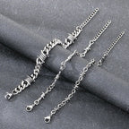 Kalen Vintage Stainless Steel Twisted Barbed Wire & Wrapped Cuban Bracelet Men‘s Adjustable Gothic Punk Women’s Wrist