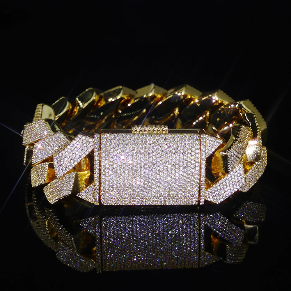 Iced Out Cuban Chain Necklace Stainless Steel 8-25MM