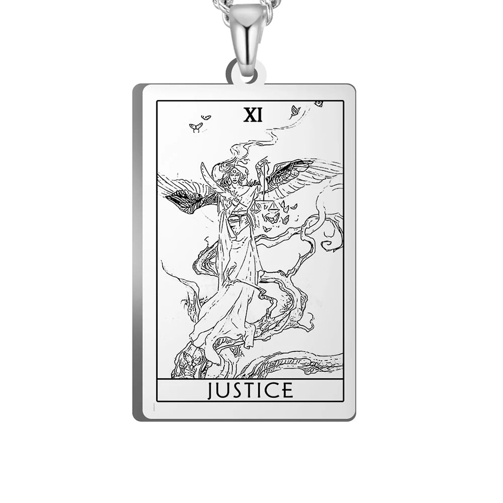 Tarot Major Arcana Amulet Necklace — Stainless Steel