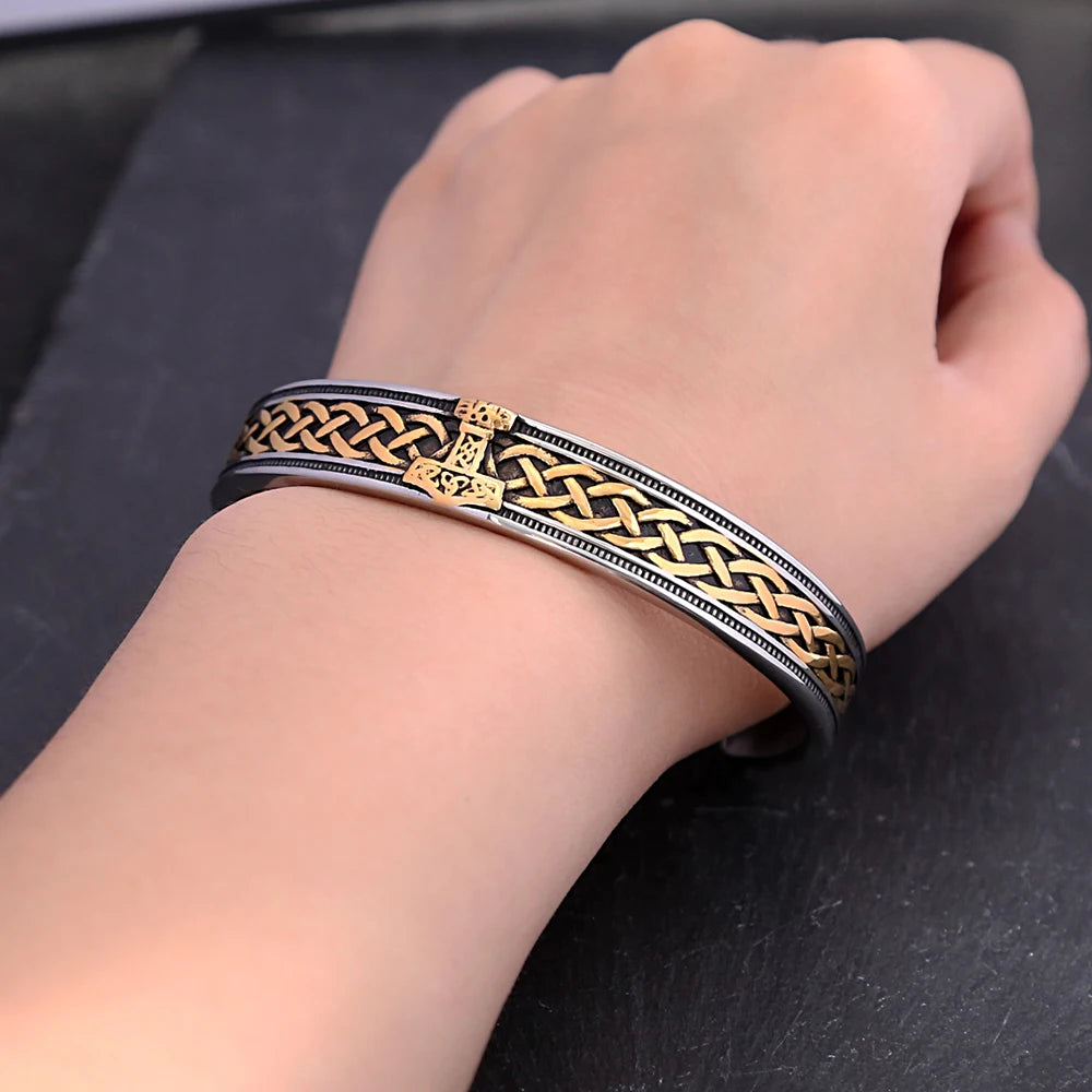 Viking Thor Hammer Bracelet — Stainless