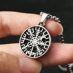 Viking Compass Pendant — Stainless Steel