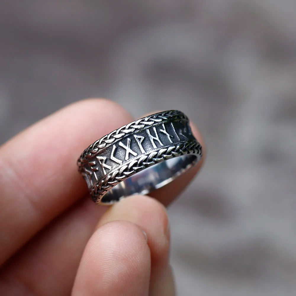 2023 NEW Men's 316L stainless steel rings Nordic VIKING Odin Celtic Knot Rune Amulet Jewelry Gifts free shipping
