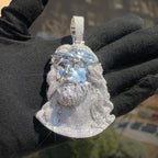 Hip Hop 5A+ Cubic Zirconic Paved Bling Iced Out JESUS PIECE Pendants Necklace Men Rapper Jewelry Rose Gold Silver Color