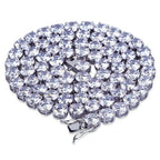 Iced Out Tennis Link Chain Necklace 10mm — Copper Alloy
