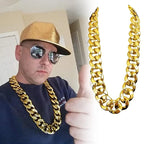 Hip Hop Gold Color Big Acrylic Chunky Chain Necklace For Men Punk Oversized Large Plastic Link Chain Men's Jewelry