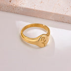 CZ North Star Signet Ring — Stainless Steel