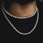 Iced Out Tennis Ball Charm Choker Necklace — Copper Alloy
